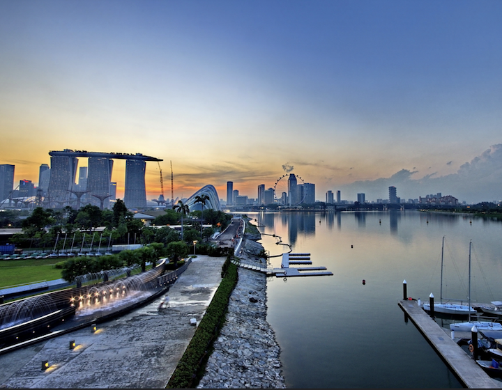 Fireworks in Singapore - Marina Barrage